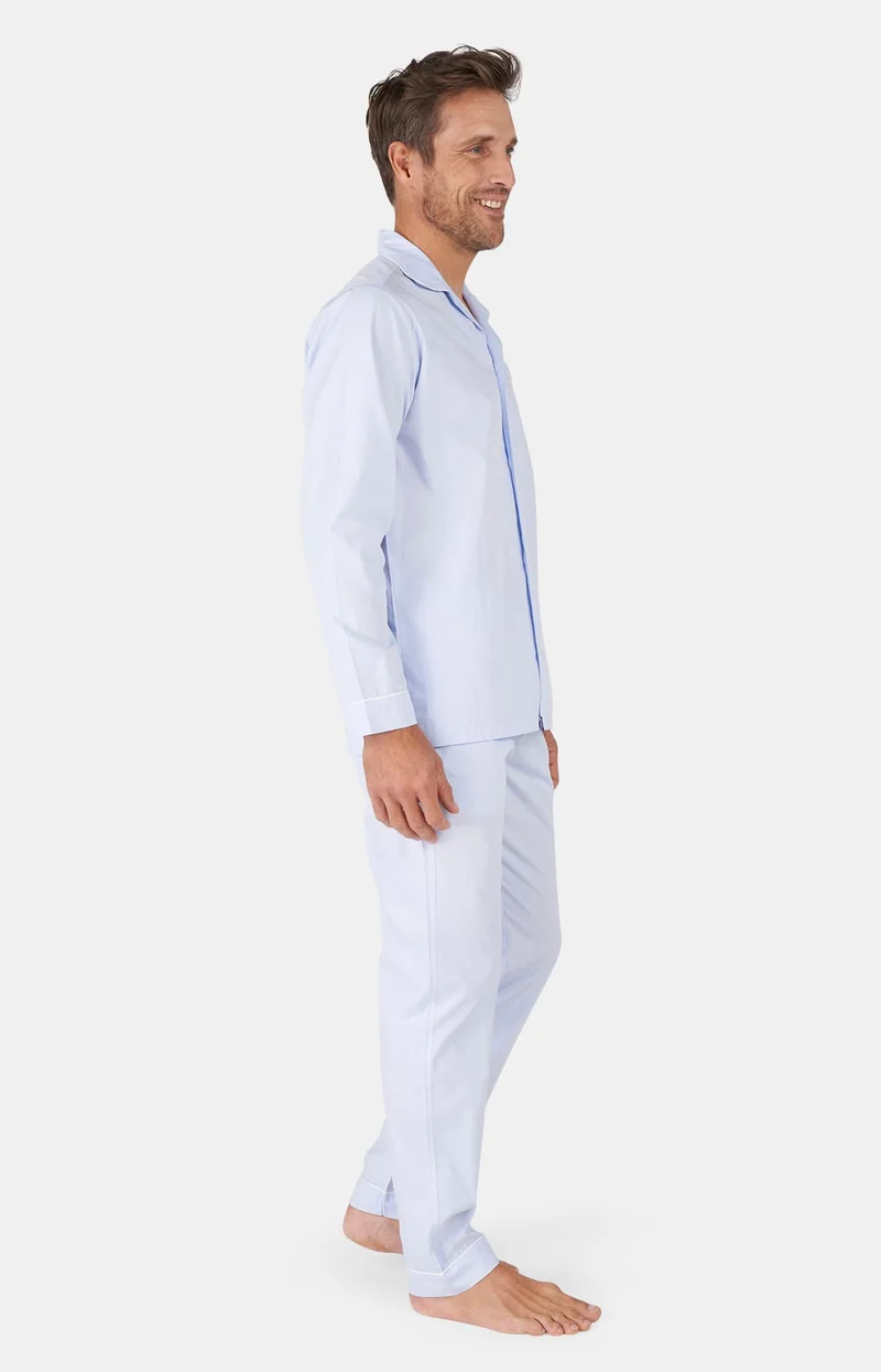 Pyjama boutonné en popeline de coton - Tradi