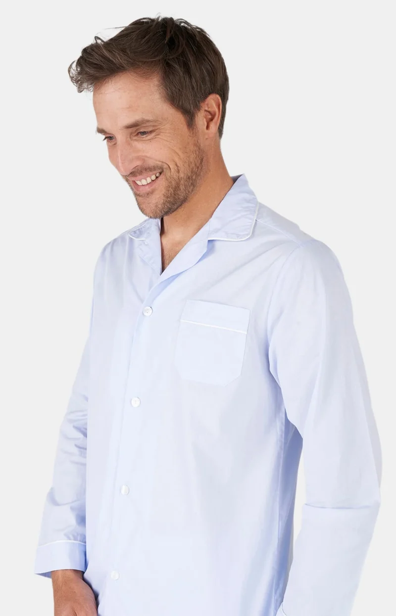 Pyjama boutonné en popeline de coton - Tradi