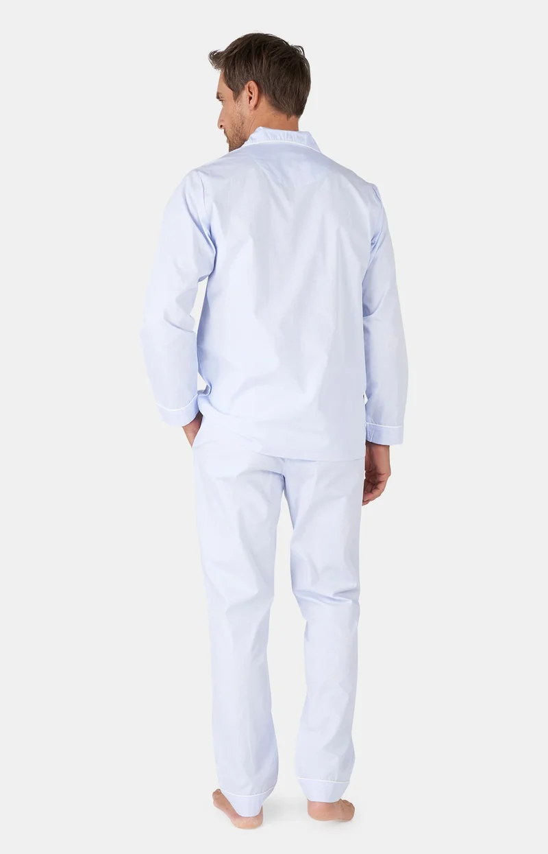 Pyjama boutonné en popeline de coton - Tradi