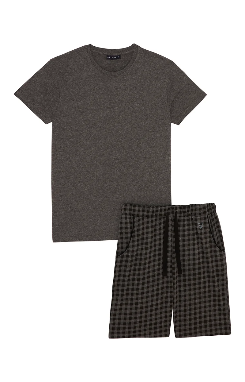 Pyjashort en jersey de coton léger - Karl