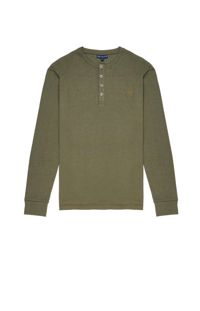 Tee-shirt manches Longues Coton - Kaki