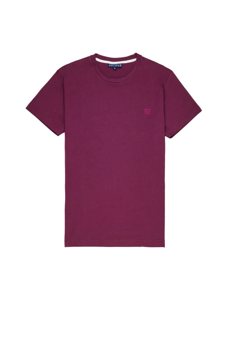 Tee-shirt manches courtes Coton - Bordeau