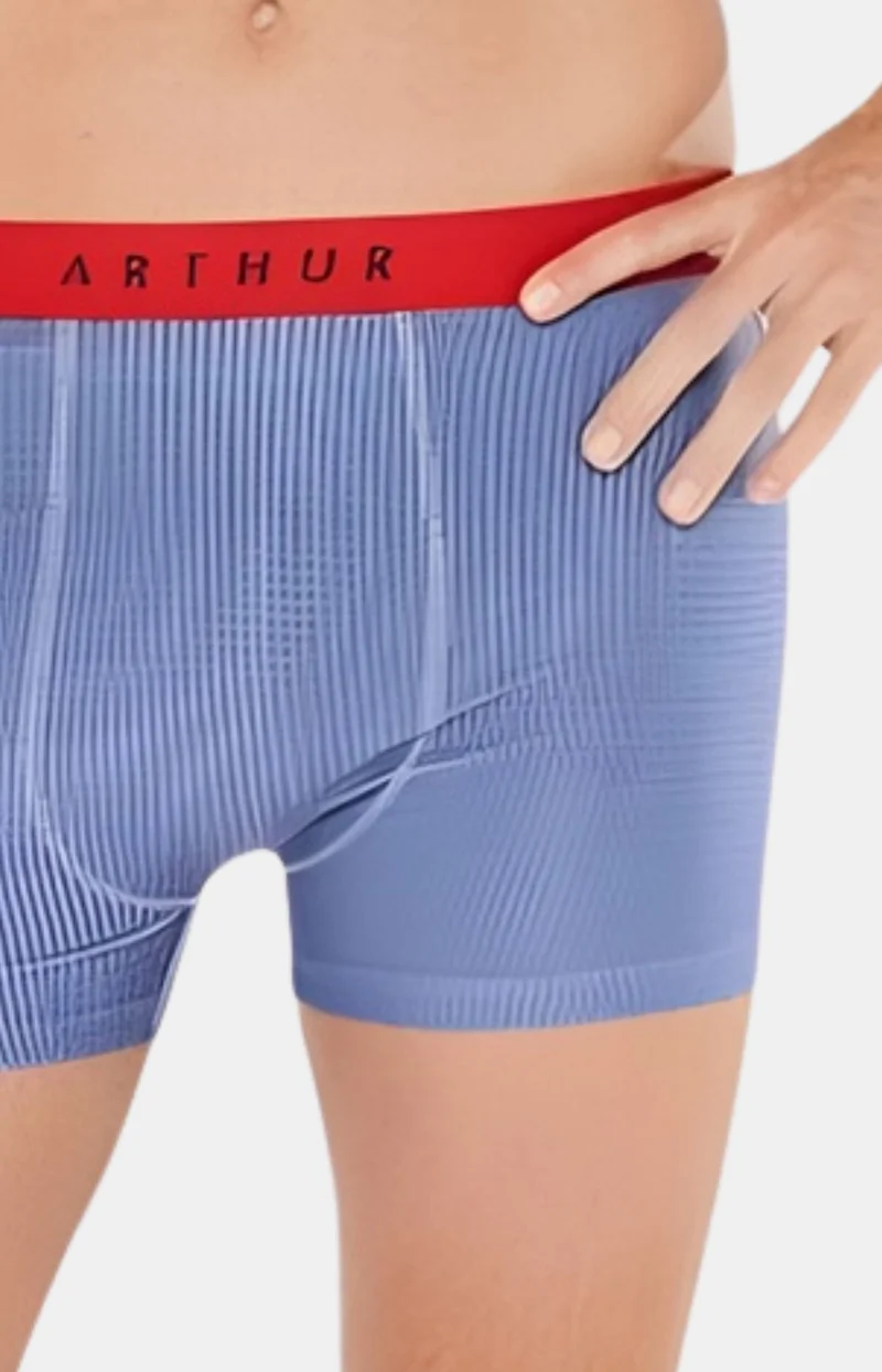 Boxer en maille microfibre - Caviar Bleu