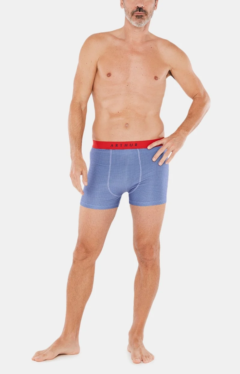 Boxer en maille microfibre - Caviar Bleu