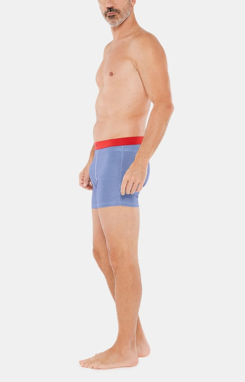 Boxer en maille microfibre - Caviar Bleu