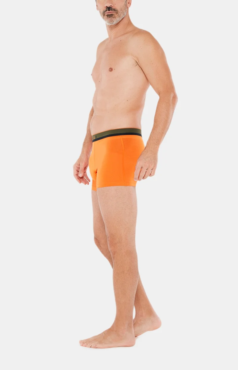 Boxer Slippé Coton - Orange