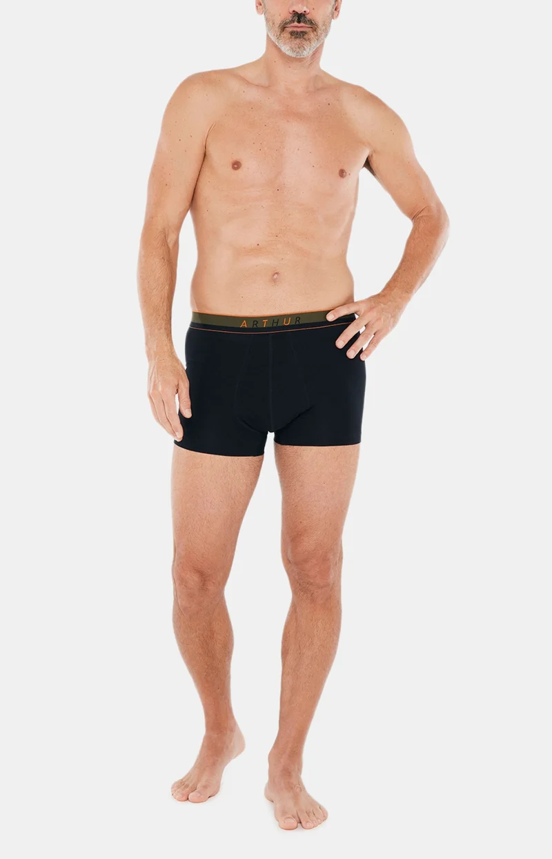 Boxer Slippé Coton - Noir