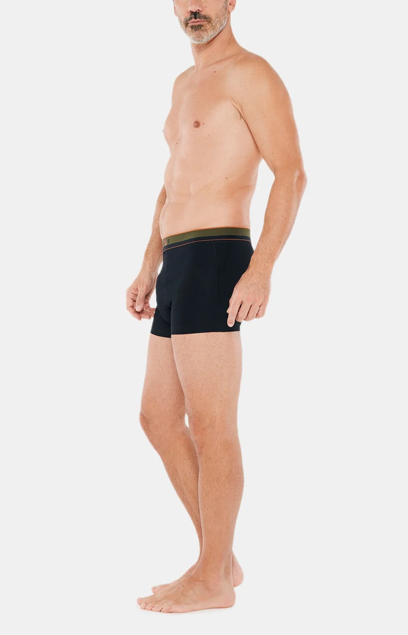 Boxer Slippé Coton - Noir