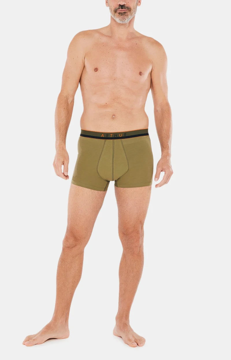 Boxer Slippé Coton - Kaki