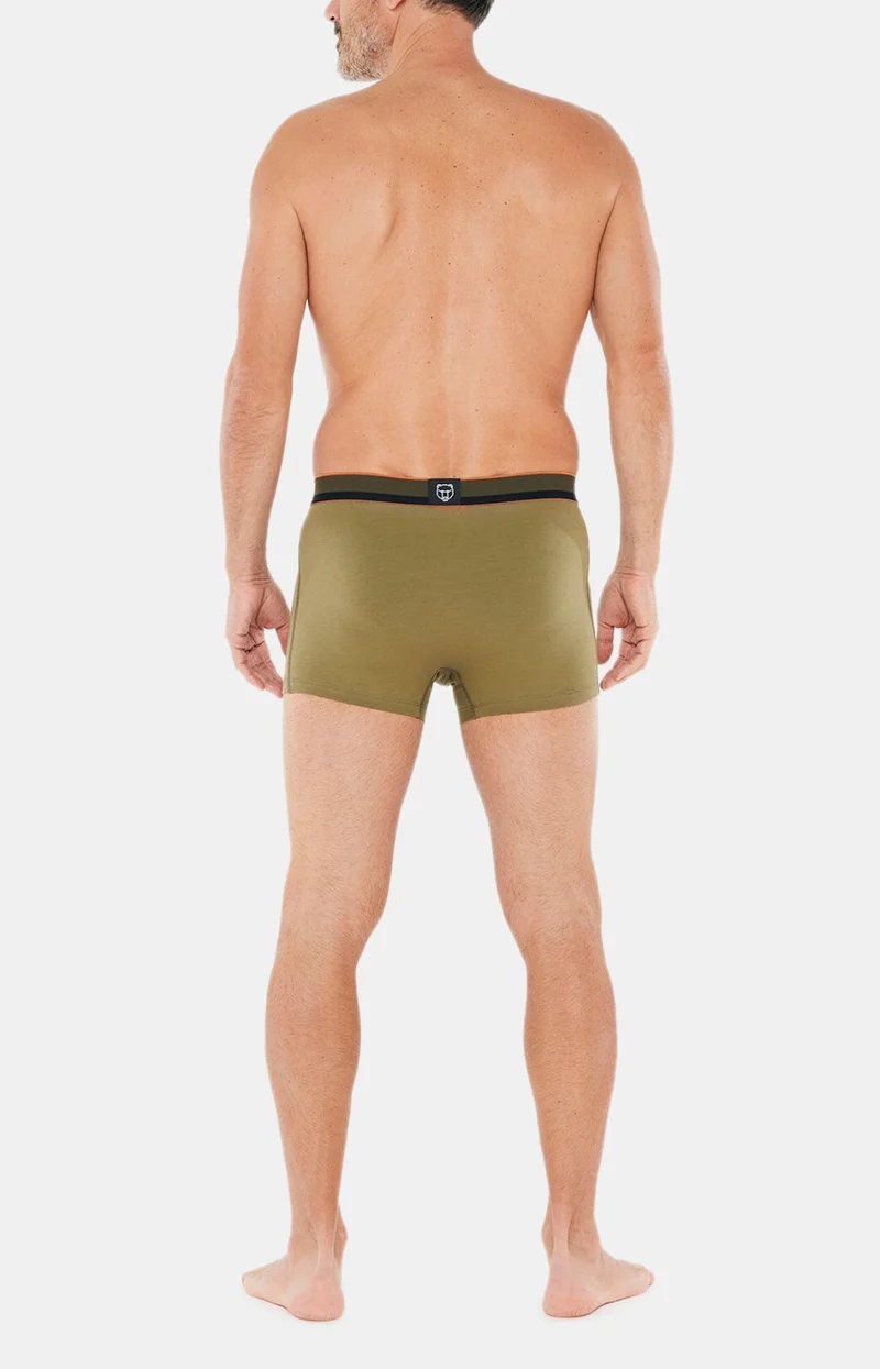 Boxer Slippé Coton - Kaki