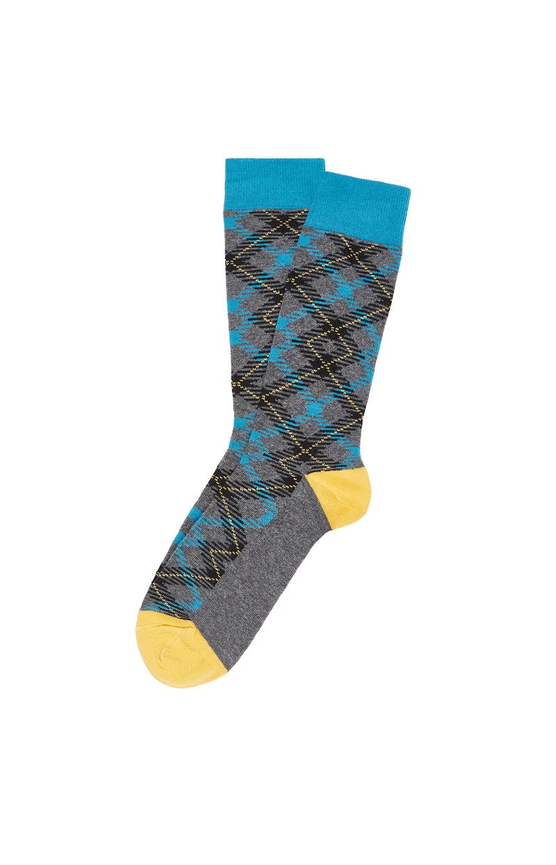 Chaussettes Tartan Folie - Gris