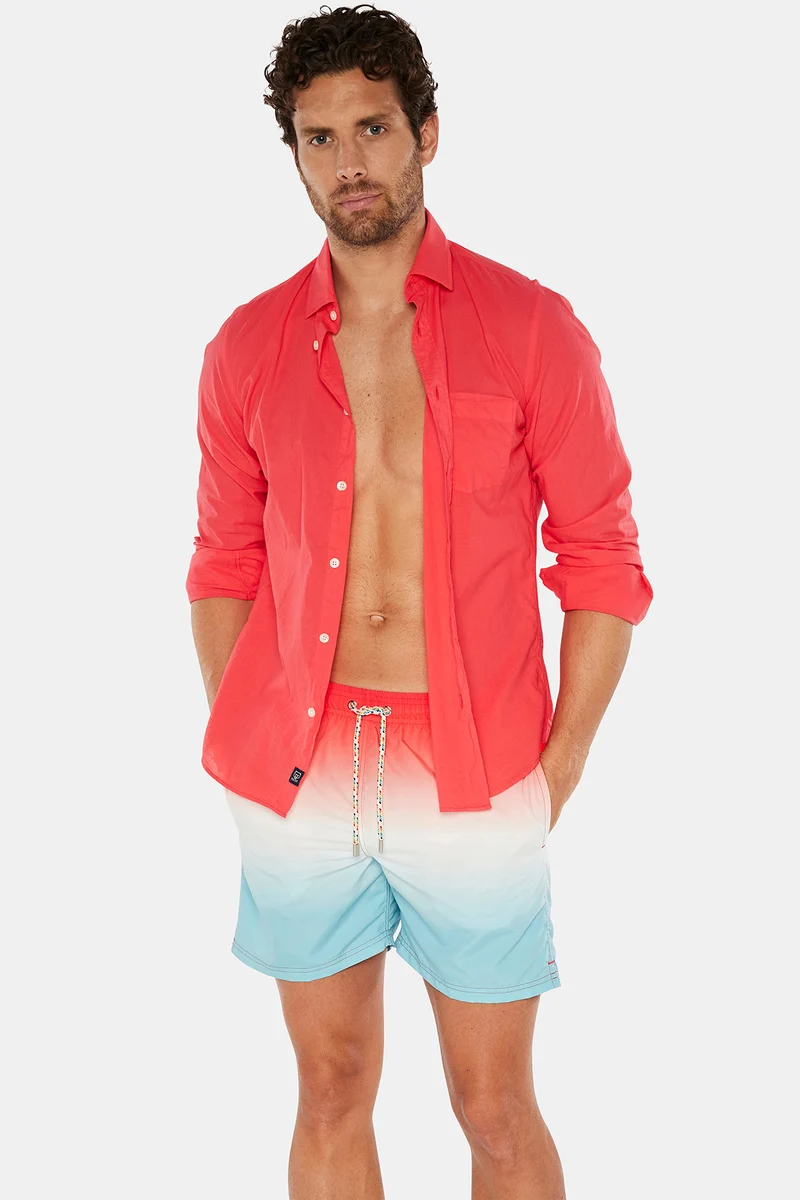 Short de bain - Tie & Dye Rouge