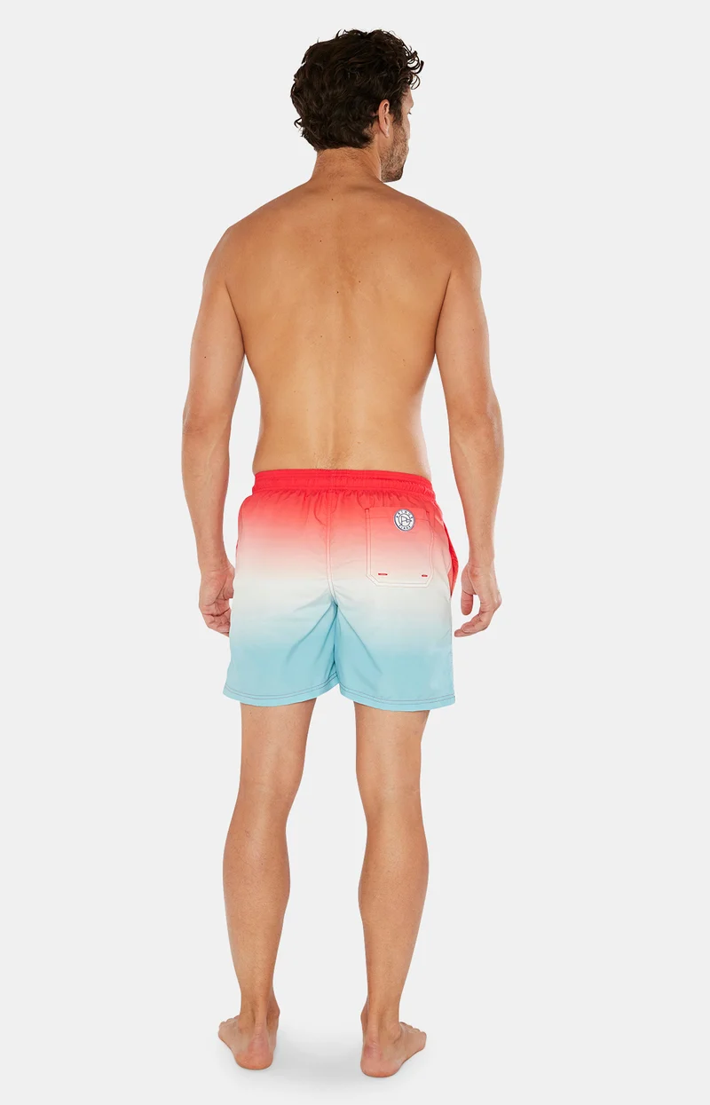 Short de bain - Tie & Dye Rouge