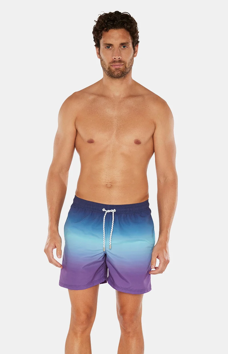 Short de bain - Tie & Dye Bleu