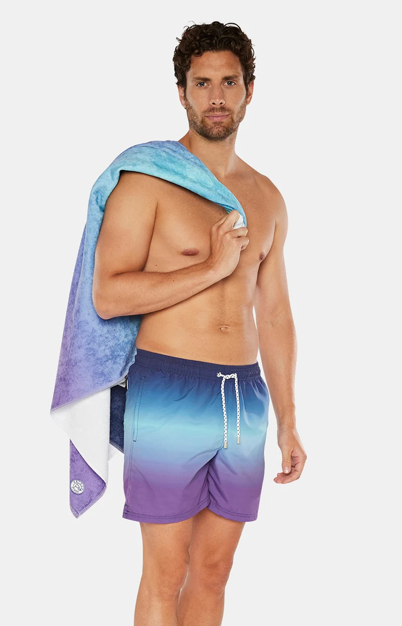 Short de bain - Tie & Dye Bleu