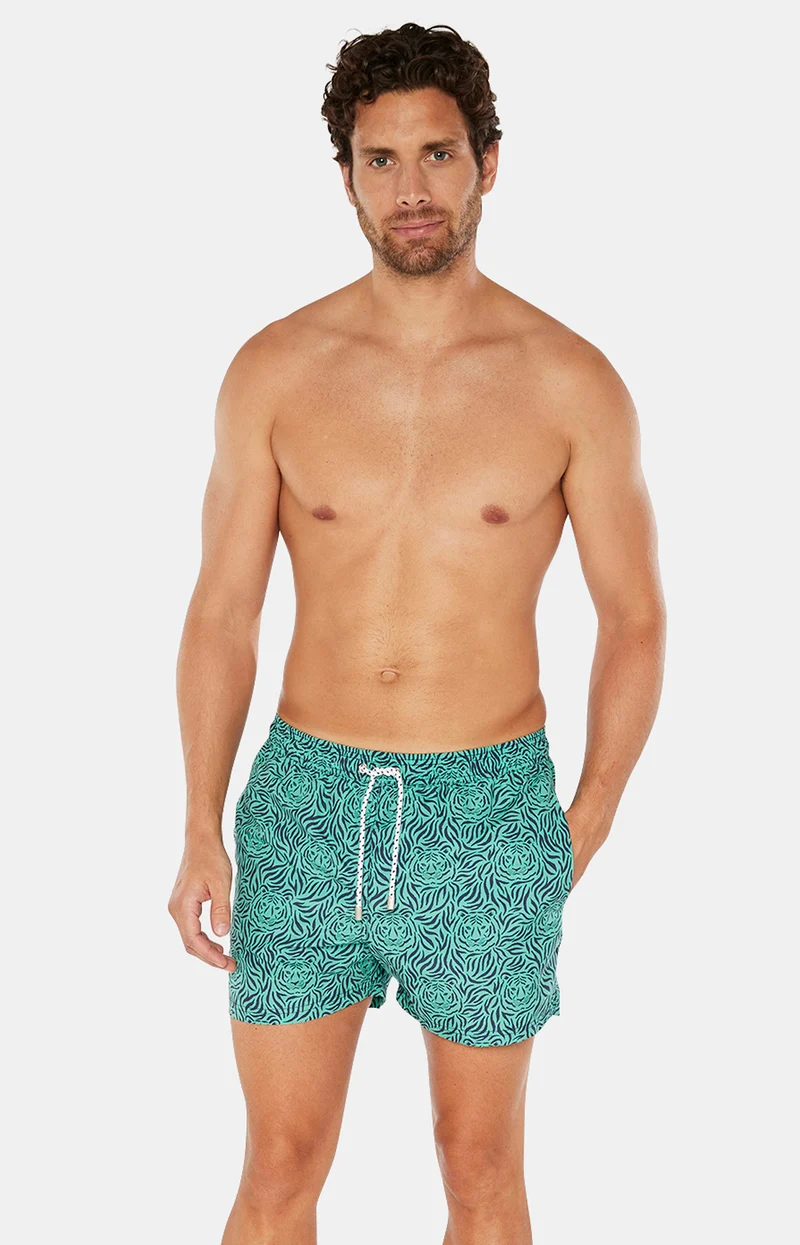 Short de bain Tigre - Vert