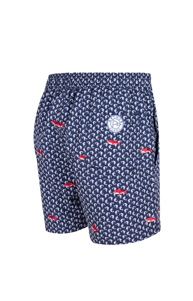Short de bain brodé Requin - Marine