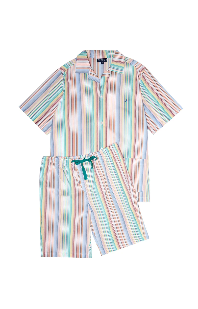 Pyjashort boutonné Rayure Keys