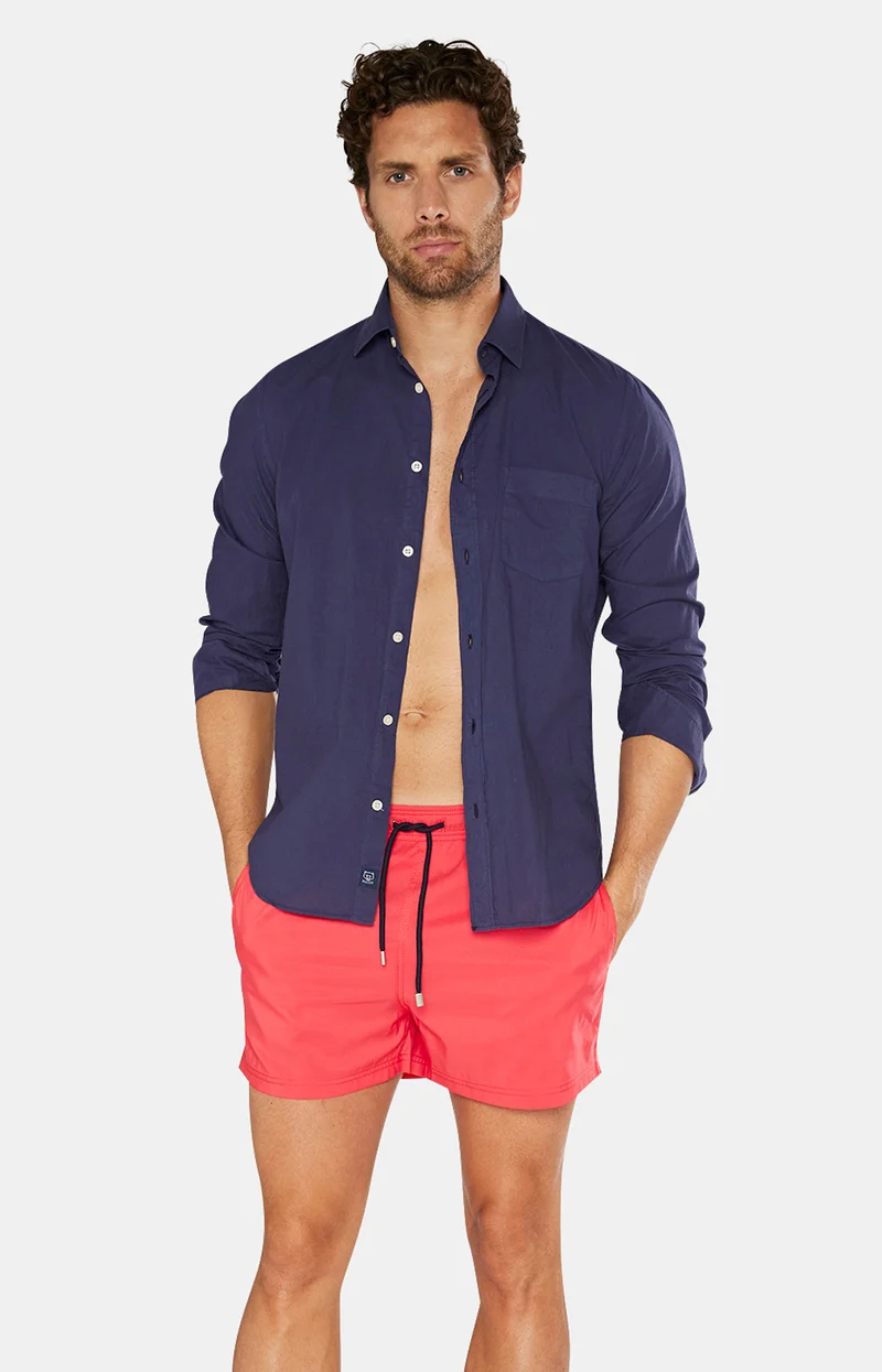 Short de bain Polyester recyclé - Rouge