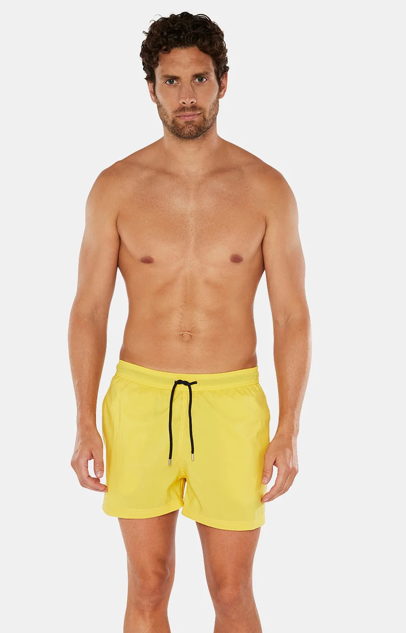 Short de bain Polyester recyclé - Jaune