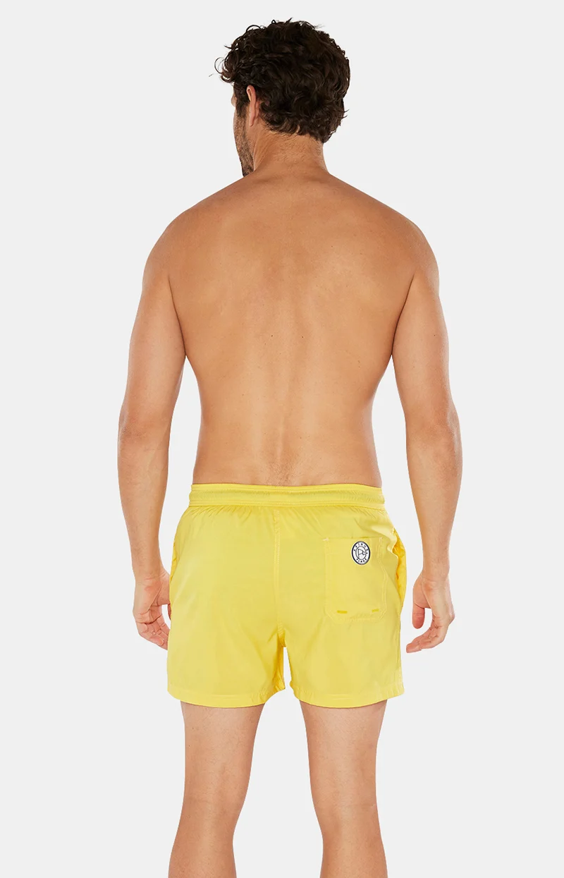 Short de bain Polyester recyclé - Jaune