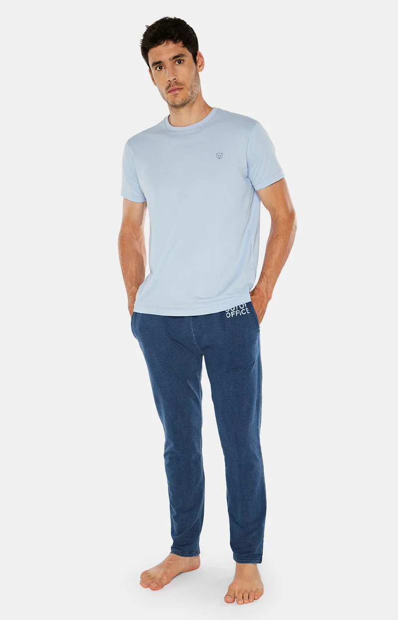 Tee-shirt manches courtes uni - Ciel