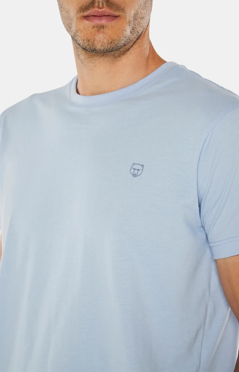 Tee-shirt manches courtes uni - Ciel