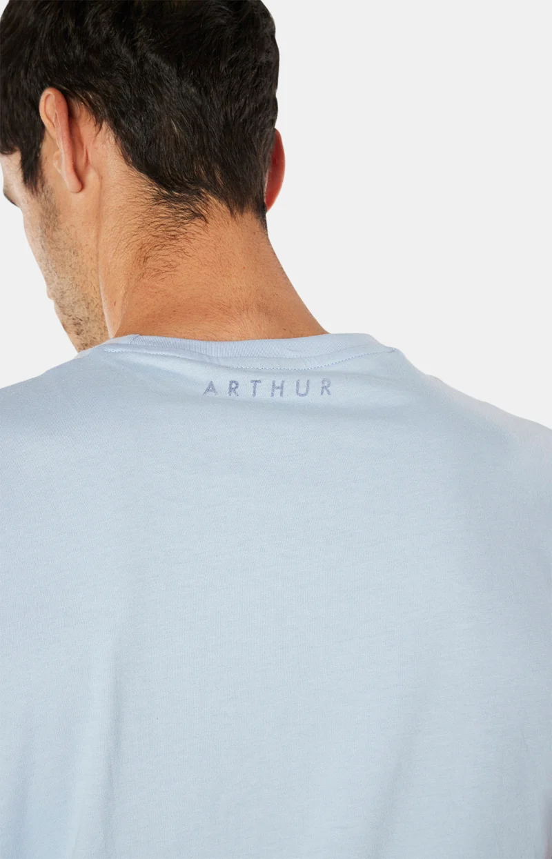 Tee-shirt manches courtes uni - Ciel
