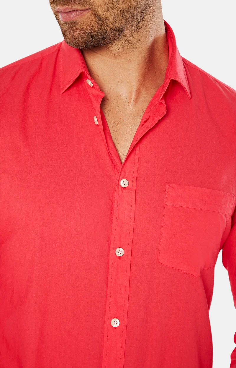 Chemise Voile de Coton Rouge