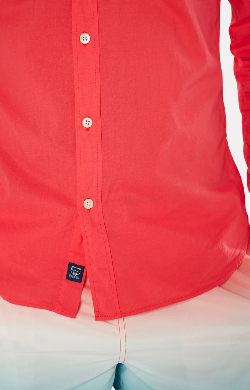 Chemise Voile de Coton Rouge