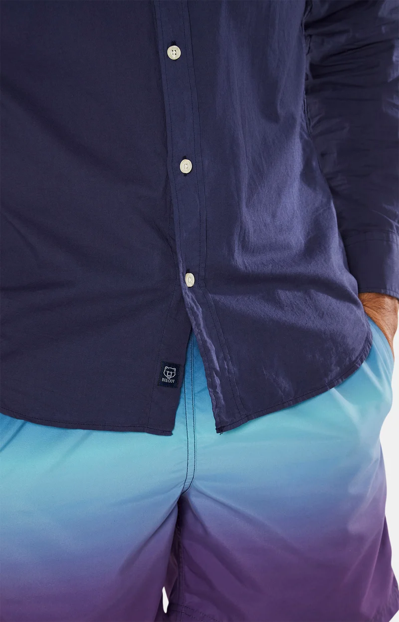 Chemise Voile de Coton Marine