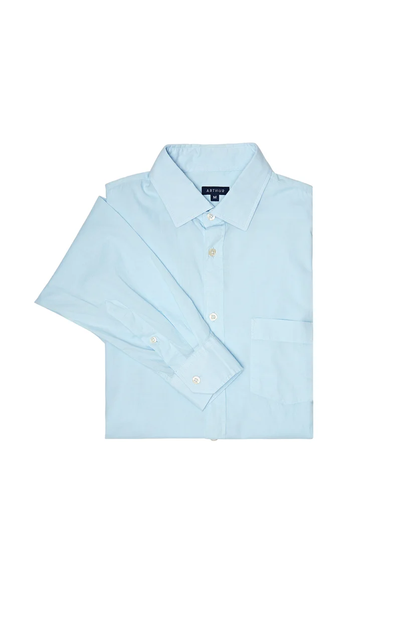 Chemise Voile de Coton Azur