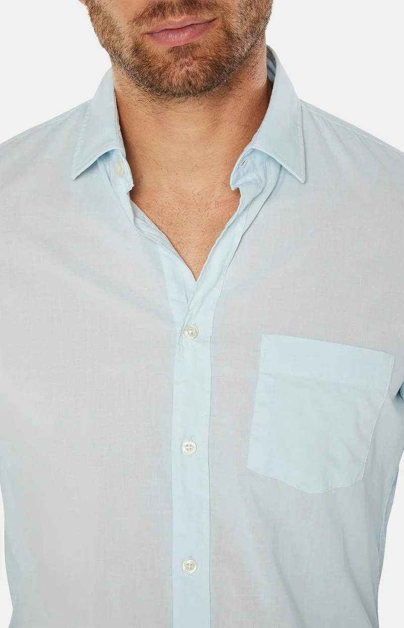 Chemise Voile de Coton Azur