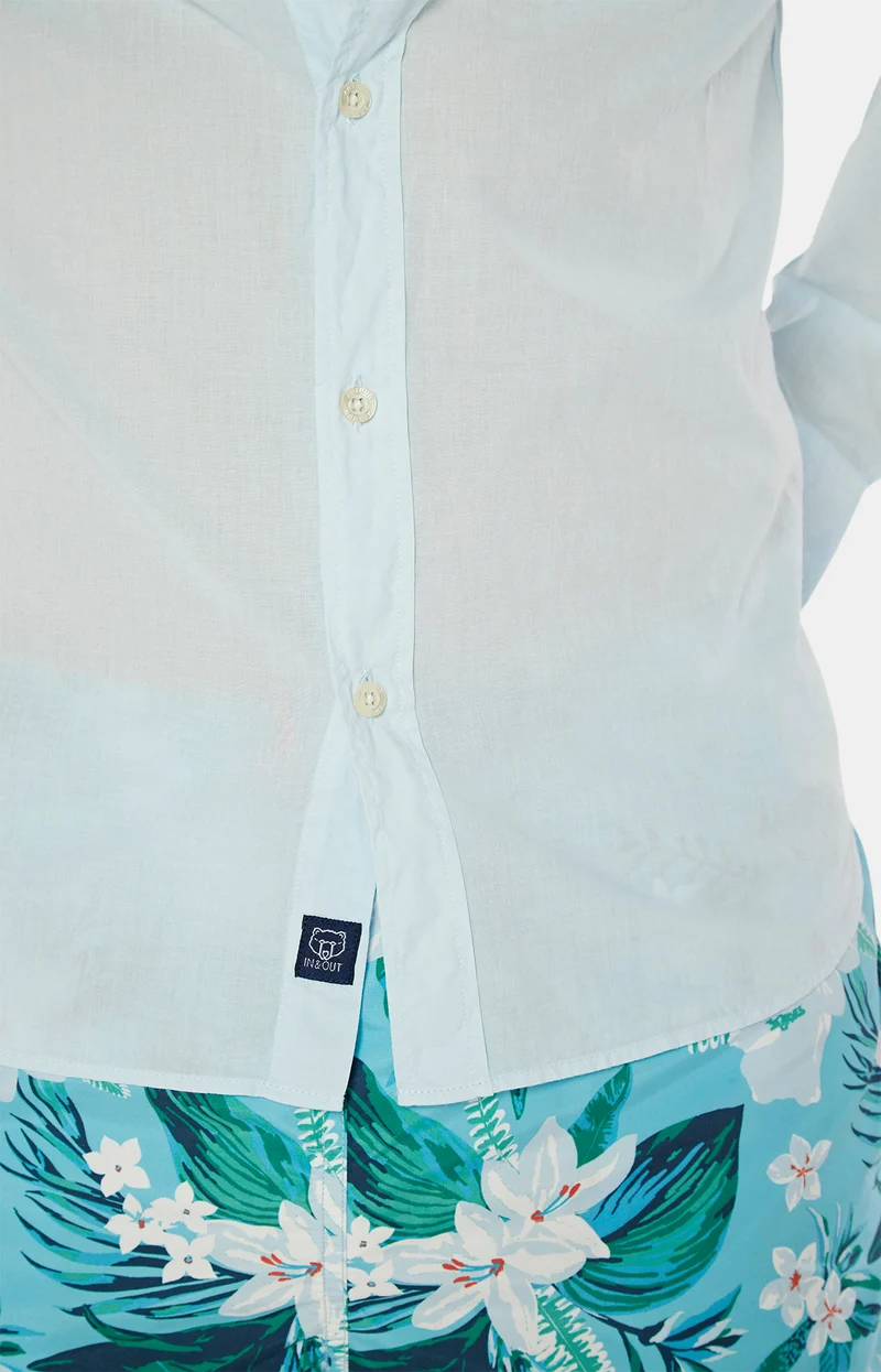 Chemise Voile de Coton Azur