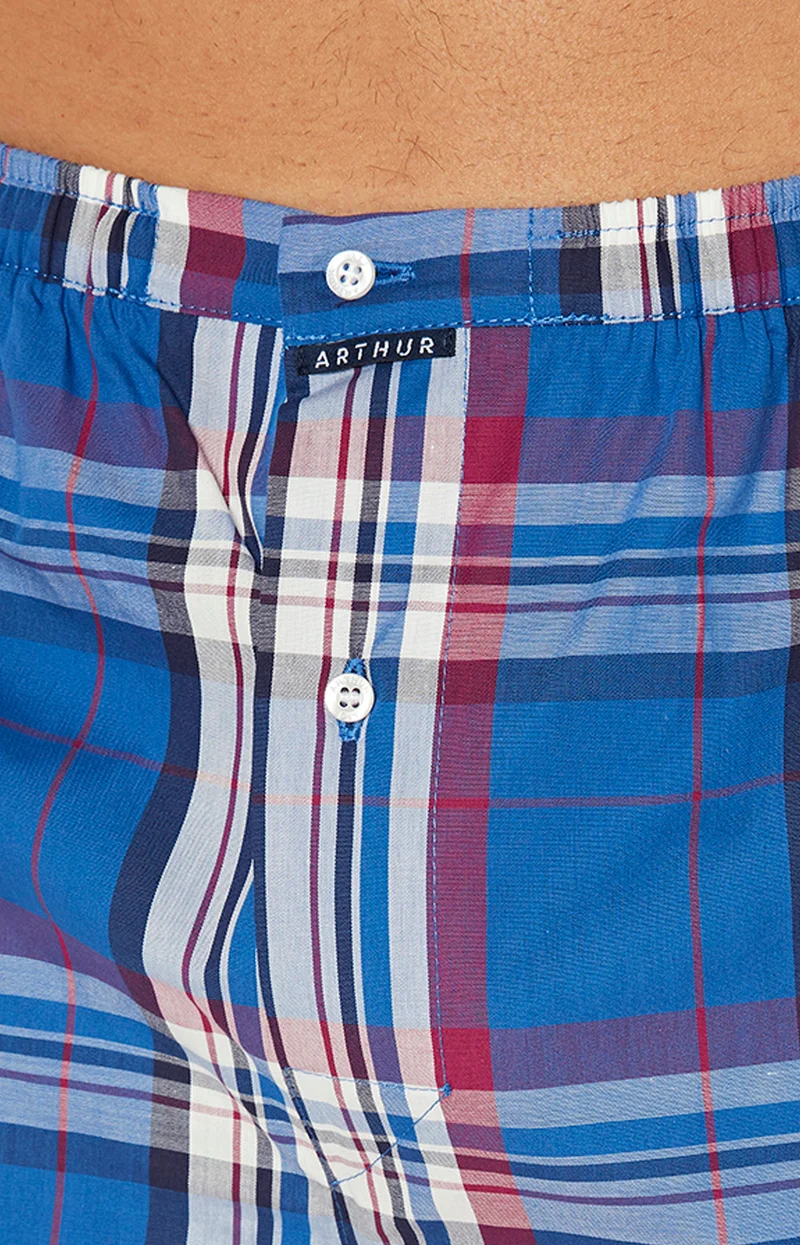 Caleçon classique - Carreaux Indigo