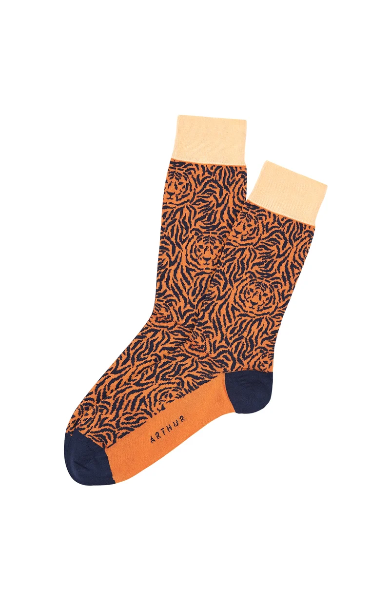 Chaussettes Tigre Orange