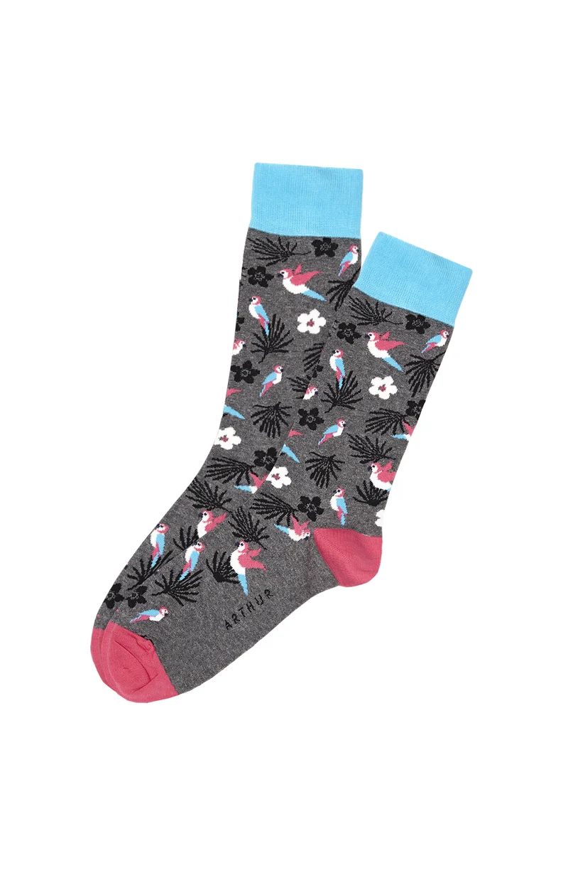Chaussettes Perroquet Gris