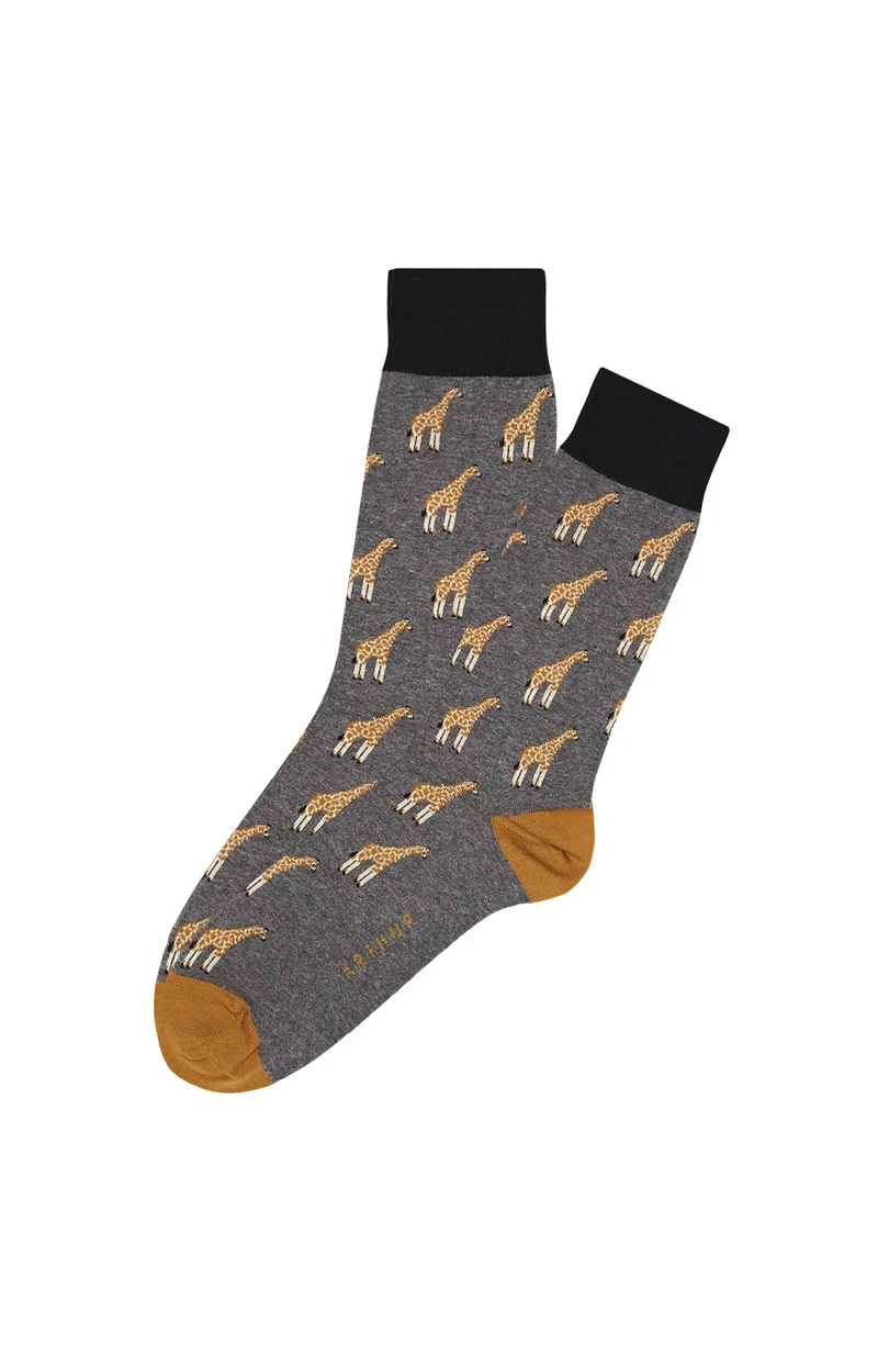 Chaussettes Girafe - Gris