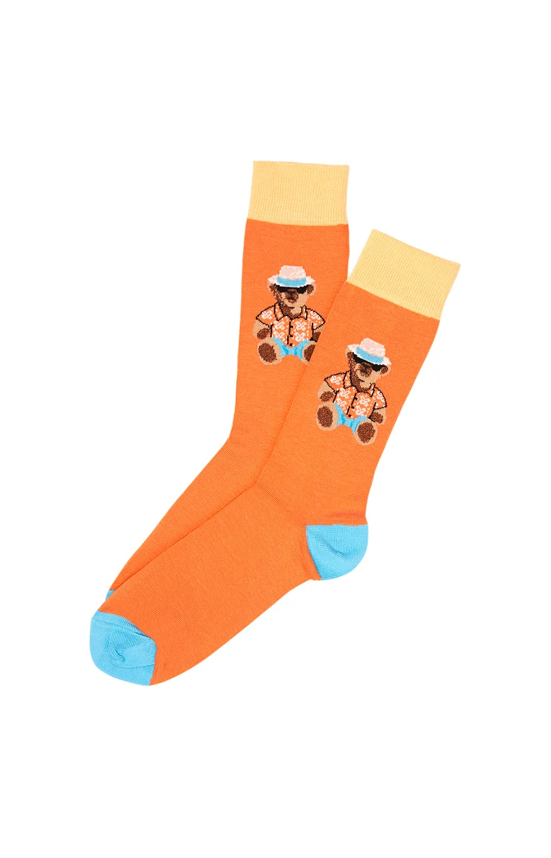 Chaussettes Teddy - Orange