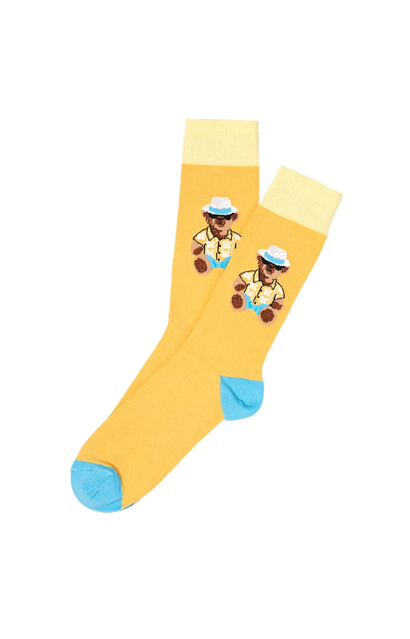 Chaussettes Teddy Jaune