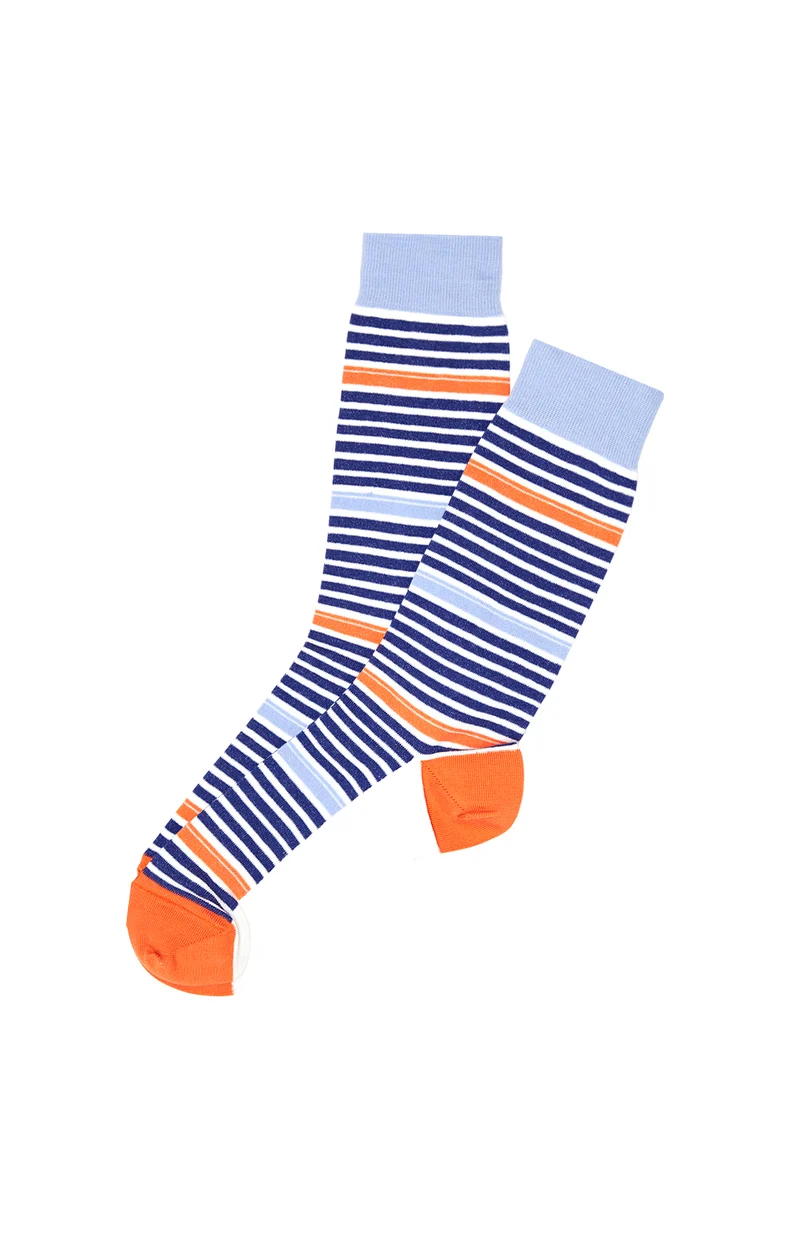 Chaussettes Rayées - Bleu