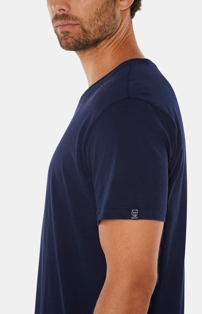 Tee-Shirt en coton pima - Marine