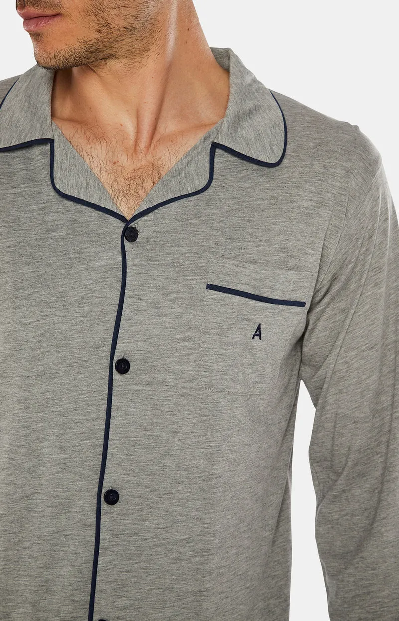 Pyjama boutonné Gris Chiné
