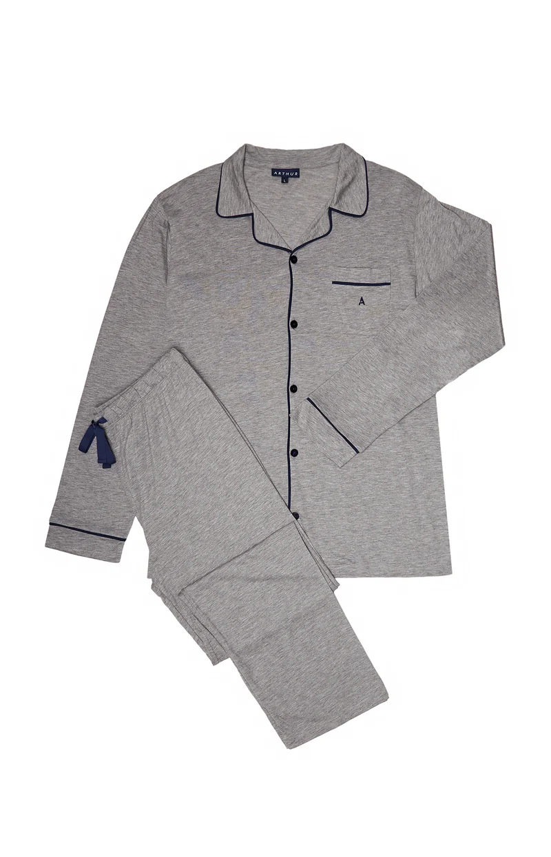Pyjama boutonné Gris Chiné