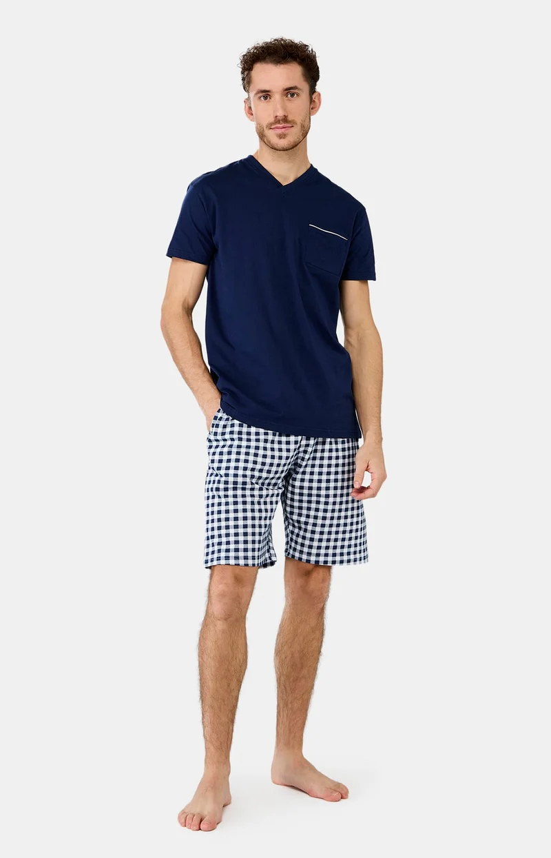 Pyjashort en jersey de coton léger - Star