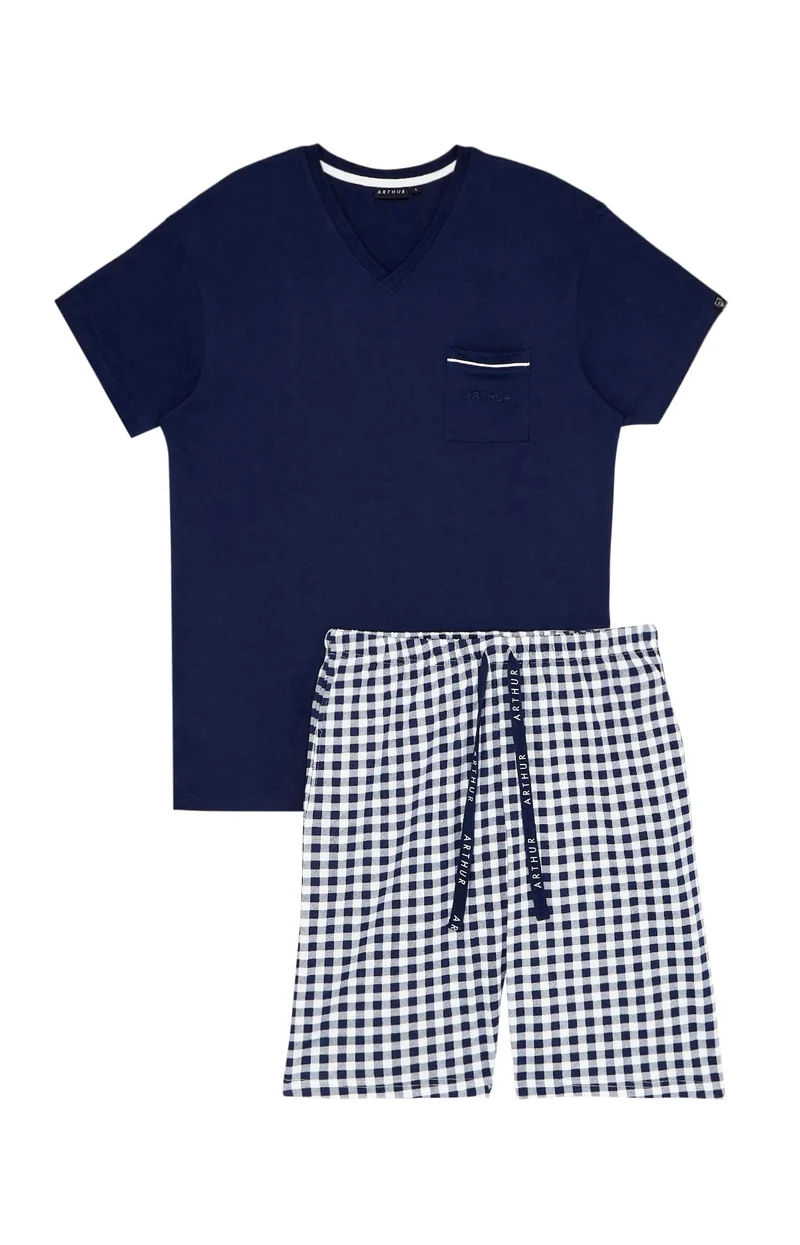 Pyjashort en jersey de coton léger - Star
