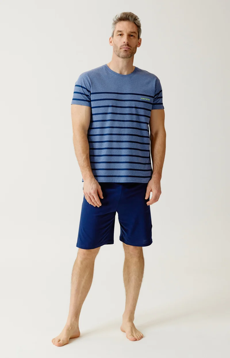 Pyjashort en jersey de coton léger - Do not Disturb