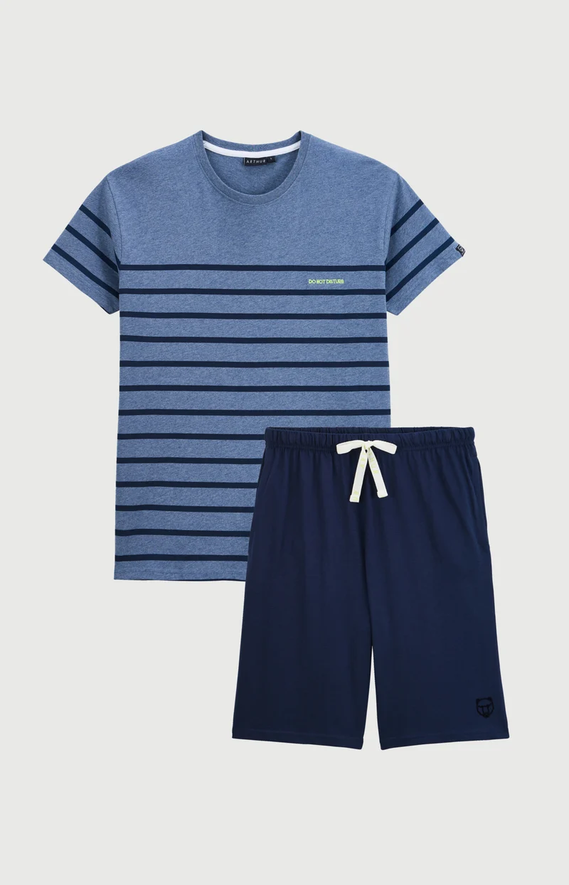 Pyjashort en jersey de coton léger - Do not Disturb