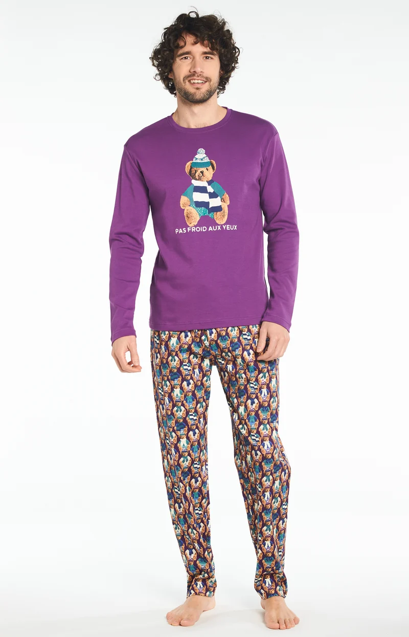 Pyjama Teddy - Violet