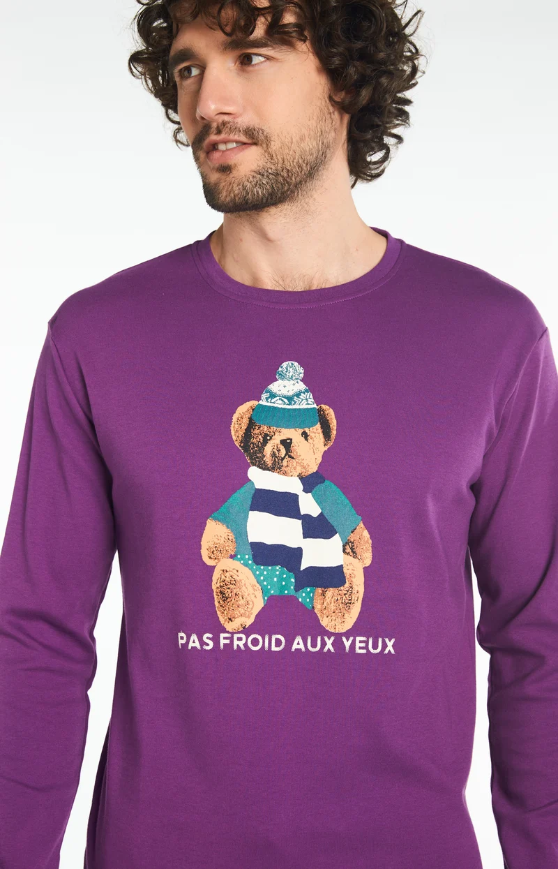 Pyjama Teddy - Violet